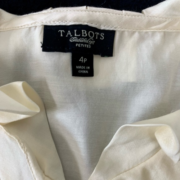 Talbots Silky Ruffle Top - Picture 2 of 3